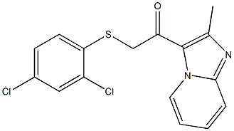 2-[(2,4-dichlorophenyl)sulfanyl]-1-(2-methylimidazo[1,2-a]pyridin-3-yl)-1-ethanone 结构式