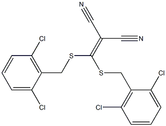 2-{di[(2,6-dichlorobenzyl)thio]methylidene}malononitrile 结构式