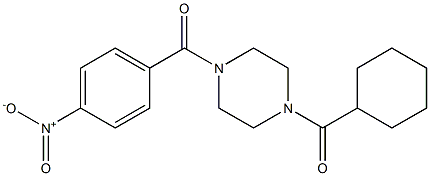 [4-(cyclohexylcarbonyl)piperazino](4-nitrophenyl)methanone 结构式