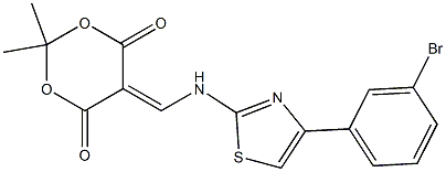 5-({[4-(3-bromophenyl)-1,3-thiazol-2-yl]amino}methylene)-2,2-dimethyl-1,3-dioxane-4,6-dione 结构式