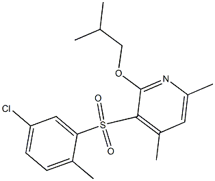 3-[(5-chloro-2-methylphenyl)sulfonyl]-2-isobutoxy-4,6-dimethylpyridine 结构式