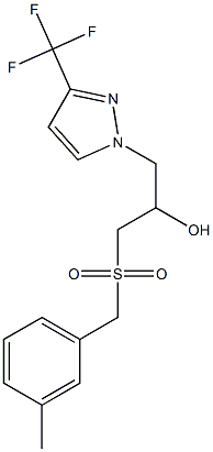 1-[(3-methylbenzyl)sulfonyl]-3-[3-(trifluoromethyl)-1H-pyrazol-1-yl]propan-2-ol 结构式