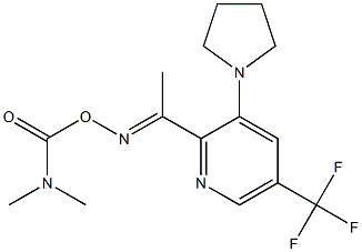 N-{[(dimethylamino)carbonyl]oxy}-N-{(E)-1-[3-(1-pyrrolidinyl)-5-(trifluoromethyl)-2-pyridinyl]ethylidene}amine 结构式