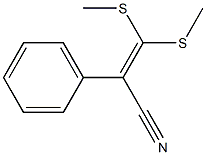 3,3-di(methylthio)-2-phenylacrylonitrile 结构式