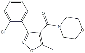 [3-(2-chlorophenyl)-5-methyl-4-isoxazolyl](morpholino)methanone 结构式