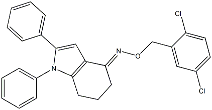 1,2-diphenyl-1,5,6,7-tetrahydro-4H-indol-4-one O-(2,5-dichlorobenzyl)oxime 结构式