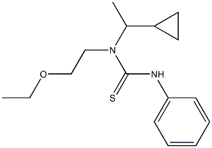 N-(1-cyclopropylethyl)-N-(2-ethoxyethyl)-N'-phenylthiourea 结构式