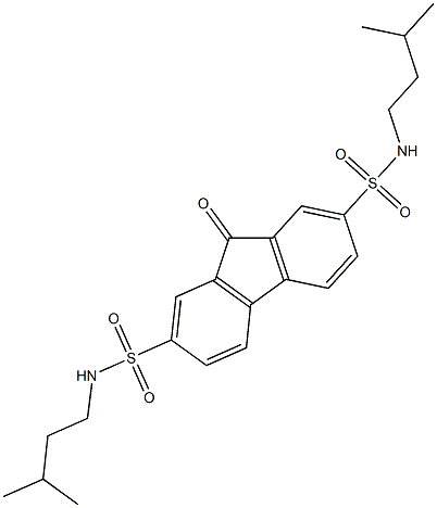 N2,N7-diisopentyl-9-oxo-9H-2,7-fluorenedisulfonamide 结构式