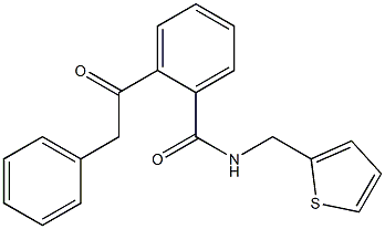 2-(2-phenylacetyl)-N-(2-thienylmethyl)benzenecarboxamide 结构式