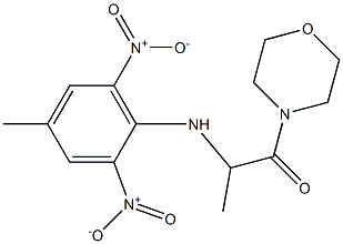 2-(4-methyl-2,6-dinitroanilino)-1-morpholino-1-propanone 结构式