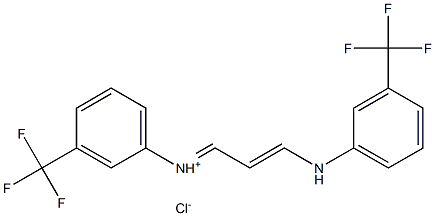 3-(trifluoromethyl)-N-{(E,2E)-3-[3-(trifluoromethyl)anilino]-2-propenylidene}benzenaminium chloride 结构式