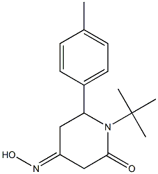 1-(tert-butyl)-6-(4-methylphenyl)dihydro-2,4(1H,3H)-pyridinedione 4-oxime 结构式