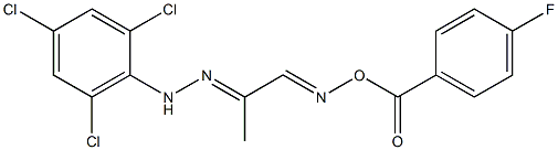 1-{[(4-fluorobenzoyl)oxy]imino}acetone N-(2,4,6-trichlorophenyl)hydrazone 结构式