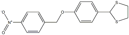 2-{4-[(4-nitrobenzyl)oxy]phenyl}-1,3-dithiolane 结构式