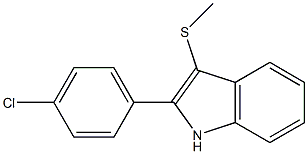 2-(4-chlorophenyl)-3-(methylthio)-1H-indole 结构式