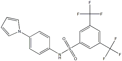 N1-[4-(1H-pyrrol-1-yl)phenyl]-3,5-di(trifluoromethyl)benzene-1-sulfonamide 结构式