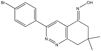 3-(4-bromophenyl)-7,7-dimethyl-7,8-dihydro-5(6H)-cinnolinone oxime 结构式