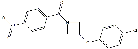 [3-(4-chlorophenoxy)azetan-1-yl](4-nitrophenyl)methanone 结构式