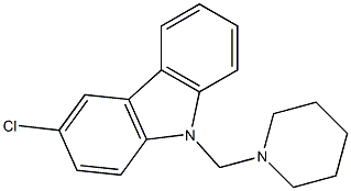 3-chloro-9-(piperidinomethyl)-9H-carbazole 结构式
