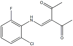 3-[(2-chloro-6-fluoroanilino)methylidene]pentane-2,4-dione 结构式