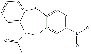 1-[2-nitrodibenzo[b,f][1,4]oxazepin-10(11H)-yl]-1-ethanone 结构式