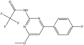 N1-[4-(4-fluorophenyl)-6-methoxypyrimidin-2-yl]-2,2,2-trifluoroacetamide 结构式