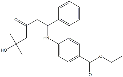 ethyl 4-[(5-hydroxy-5-methyl-3-oxo-1-phenylhexyl)amino]benzoate 结构式