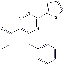 ethyl 5-phenoxy-3-(2-thienyl)-1,2,4-triazine-6-carboxylate 结构式