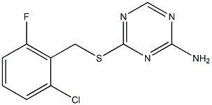 4-[(2-chloro-6-fluorobenzyl)thio]-1,3,5-triazin-2-amine 结构式