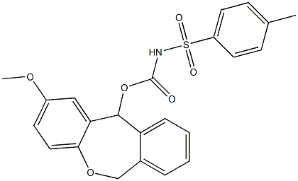 2-methoxy-6,11-dihydrodibenzo[b,e]oxepin-11-yl N-[(4-methylphenyl)sulfonyl]carbamate 结构式