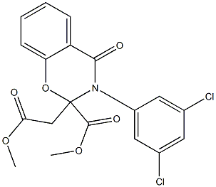 methyl 3-(3,5-dichlorophenyl)-2-(2-methoxy-2-oxoethyl)-4-oxo-3,4-dihydro-2H-1,3-benzoxazine-2-carboxylate 结构式