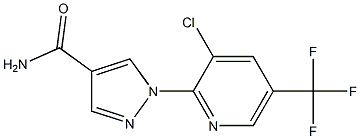 1-[3-chloro-5-(trifluoromethyl)-2-pyridinyl]-1H-pyrazole-4-carboxamide 结构式