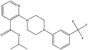 isopropyl 2-{4-[3-(trifluoromethyl)phenyl]piperazino}nicotinate 结构式