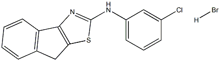 N2-(3-chlorophenyl)-8H-indeno[1,2-d][1,3]thiazol-2-amine hydrobromide 结构式