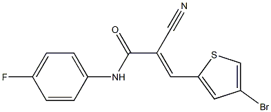 N1-(4-fluorophenyl)-3-(4-bromo-2-thienyl)-2-cyanoacrylamide 结构式