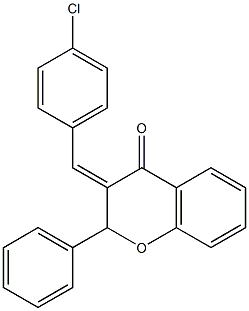 3-(4-chlorobenzylidene)-2-phenylchroman-4-one 结构式