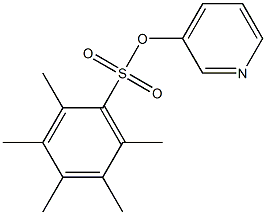 3-pyridyl 2,3,4,5,6-pentamethylbenzene-1-sulfonate 结构式