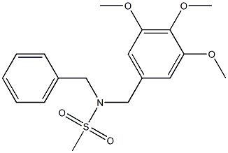 N-benzyl-N-(3,4,5-trimethoxybenzyl)methanesulfonamide 结构式