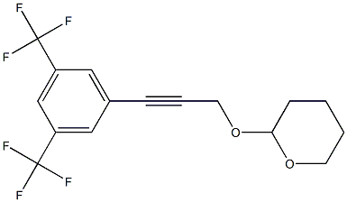 2-({3-[3,5-di(trifluoromethyl)phenyl]prop-2-ynyl}oxy)tetrahydro-2H-pyran 结构式