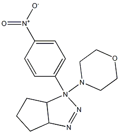 4-[3-(4-nitrophenyl)-3,3a,4,5,6,6a-hexahydrocyclopenta[d][1,2,3]triazol-3-yl]morpholine 结构式