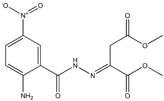 dimethyl 2-[2-(2-amino-5-nitrobenzoyl)hydrazono]succinate 结构式