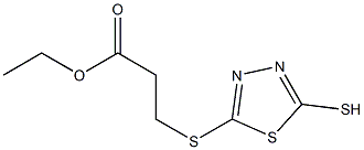 ethyl 3-[(5-mercapto-1,3,4-thiadiazol-2-yl)thio]propanoate 结构式