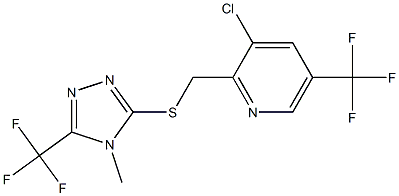 3-chloro-2-({[4-methyl-5-(trifluoromethyl)-4H-1,2,4-triazol-3-yl]thio}methyl)-5-(trifluoromethyl)pyridine 结构式