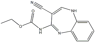 ethyl N-(3-cyano-1H-1,5-benzodiazepin-4-yl)carbamate 结构式