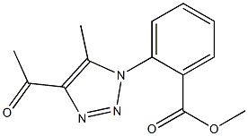methyl 2-(4-acetyl-5-methyl-1H-1,2,3-triazol-1-yl)benzoate 结构式
