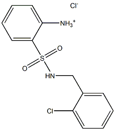 2-{[(2-chlorobenzyl)amino]sulfonyl}benzenaminium chloride 结构式