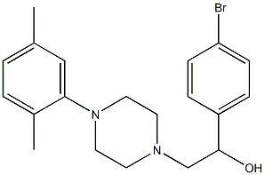 1-(4-bromophenyl)-2-[4-(2,5-dimethylphenyl)piperazino]-1-ethanol 结构式