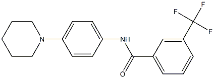 N-(4-piperidinophenyl)-3-(trifluoromethyl)benzenecarboxamide 结构式