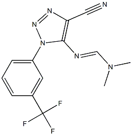 N'-{4-cyano-1-[3-(trifluoromethyl)phenyl]-1H-1,2,3-triazol-5-yl}-N,N-dimethyliminoformamide 结构式