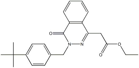 ethyl 2-{3-[4-(tert-butyl)benzyl]-4-oxo-3,4-dihydro-1-phthalazinyl}acetate 结构式